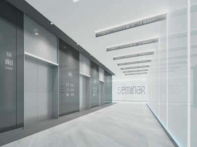 现代电梯间 过道