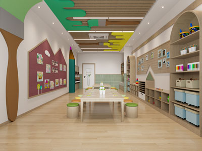 现代幼儿园手工活动 美术教室 画室3d模型 现代幼儿园手工活动 美术教室 画室