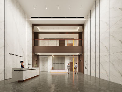 现代酒店大堂前台接待