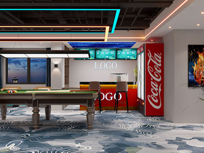 工业风loft台球娱乐室