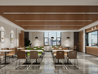 现代饭店餐馆就餐区 食堂