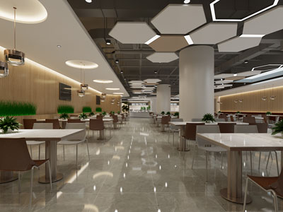 现代饭店餐馆就餐区