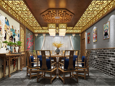 新中式酒店包厢包间
