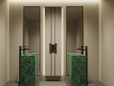 新中式公用洗手间 卫生间