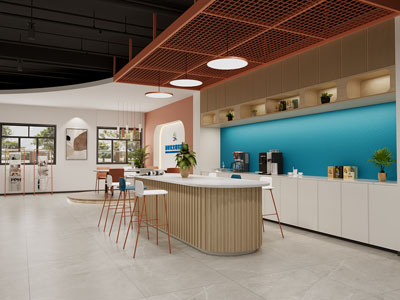 现代公司茶水间 休闲区