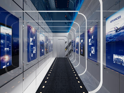 现代科技走廊过道