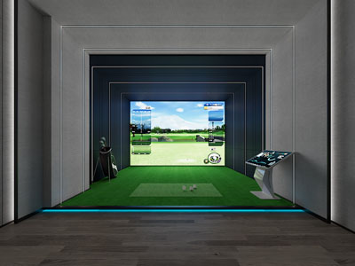 现代室内高尔夫球娱乐休闲室