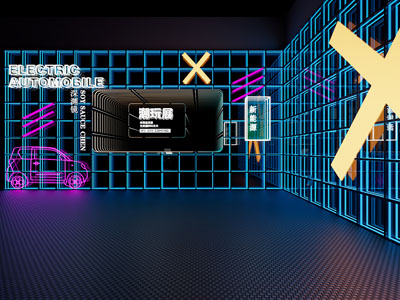 现代霓虹灯潮玩屏 赛博朋克深渊镜3d模型 现代霓虹灯潮玩屏 赛博朋克深渊镜