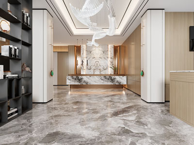 现代轻奢大堂前台接待