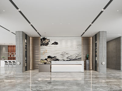 新中式大堂前台接待