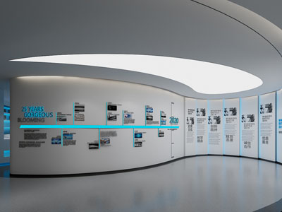 现代企业发展历程展览墙 文化墙