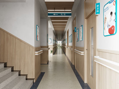 现代医院走廊过道3d模型 现代医院走廊过道