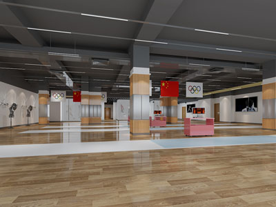 现代击剑馆 击剑区3d模型 现代击剑馆 击剑区