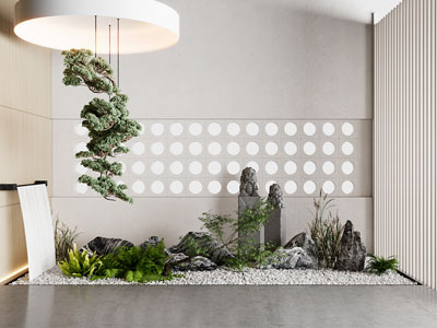 新中式室内景观园艺小品