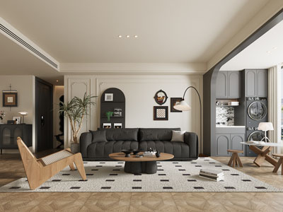 法式客厅3d模型 法式客厅