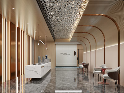 现代大堂前台接待