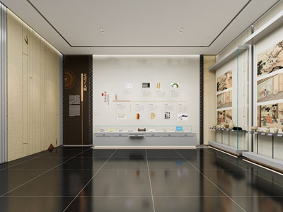 新中式古文明展厅 博物馆3d模型 新中式古文明展厅 博物馆