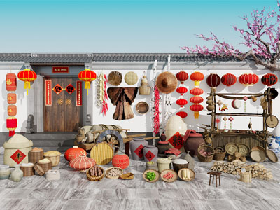 新中式农产品农具展厅展览