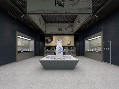 新中式陶艺展厅 博物馆3d模型 新中式陶艺展厅 博物馆