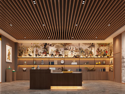 新中式展厅展览售卖区