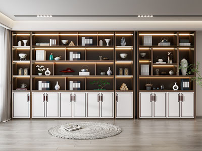 新中式装饰书柜
