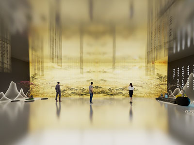 新中式历史序厅展厅大幕