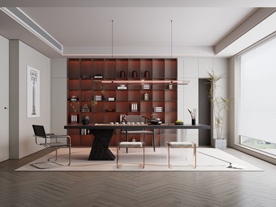 新中式茶室3d模型 新中式茶室