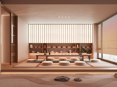 日式茶室3d模型 日式茶室