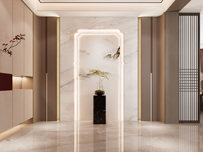 新中式玄关鞋柜 造型景观端景台3d模型 新中式玄关鞋柜 造型景观端景台