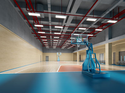 现代篮球馆3d模型 现代篮球馆