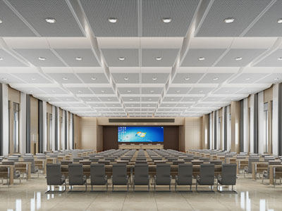 现代会议厅 报告厅3d模型 现代会议厅 报告厅