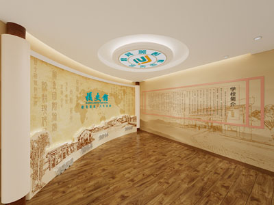 新中式学校历史展厅展览馆 校史馆3d模型 新中式学校历史展厅展览馆 校史馆