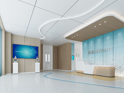 现代医院大厅前台接待