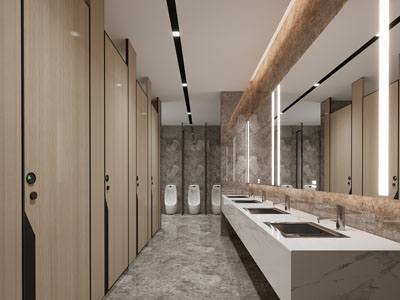 现代公共卫生间 洗手间