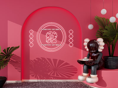 现代祈愿墙 美陈