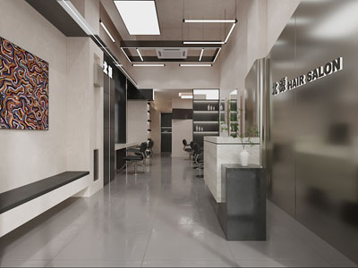 现代公司前台接待区