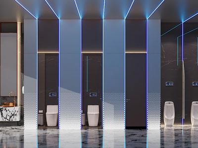 现代公共卫生间 洗手间3d模型 现代公共卫生间 洗手间