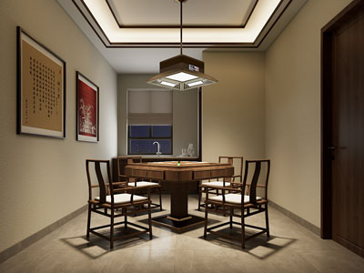 新中式棋牌室 娱乐休闲室