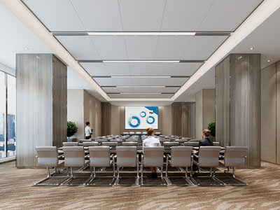 现代会议室 报告厅3d模型 现代会议室 报告厅