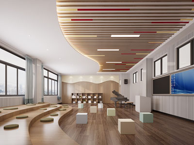 现代音乐教室3d模型 现代音乐教室