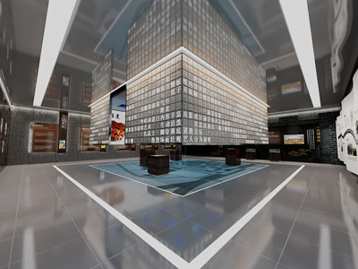 现代中国文化展厅展览3d模型 现代中国文化展厅展览