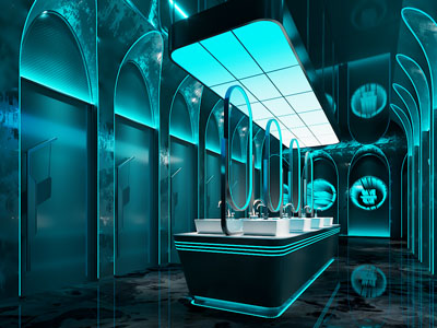 现代KTV公共洗手间 卫生间