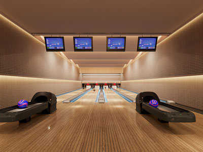 现代保龄球馆3d模型 现代保龄球馆