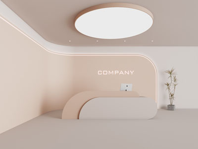 现代公司大厅前台接待