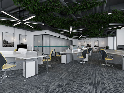 现代员工公共办公区