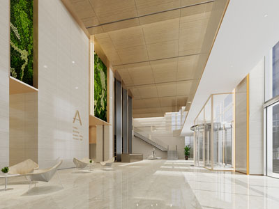 现代酒店大堂前台接待