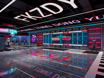 现代电玩城 娱乐室3d模型 现代电玩城 娱乐室