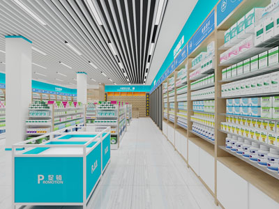 现代药店3d模型 现代药店
