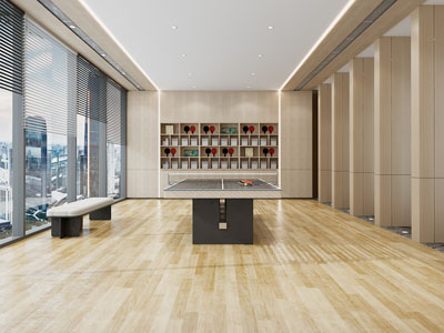 现代乒乓球室 休闲娱乐室