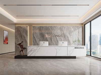 现代公司大厅前台接待